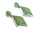 Southwestern Turquoise Inlay Sterling Silver Post Earrings RX56061